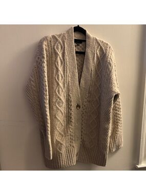 J. Crew Beige Cable Knit Cardigan